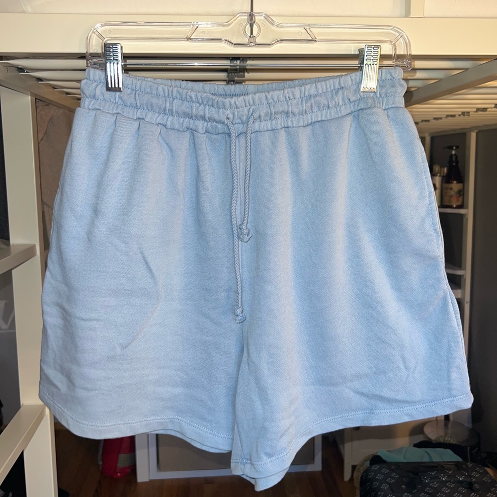 Blue cotton shorts